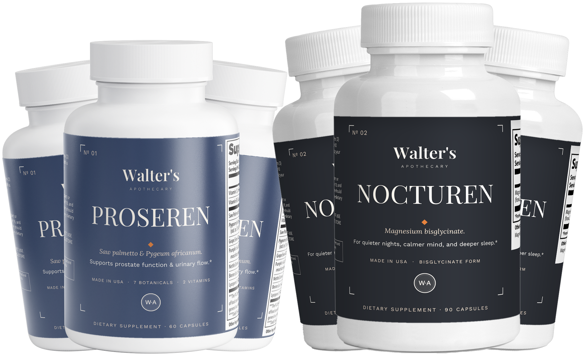 Walter's Sleep Set — 3 Prostate Sleep Formula + 3 Magnesium PM